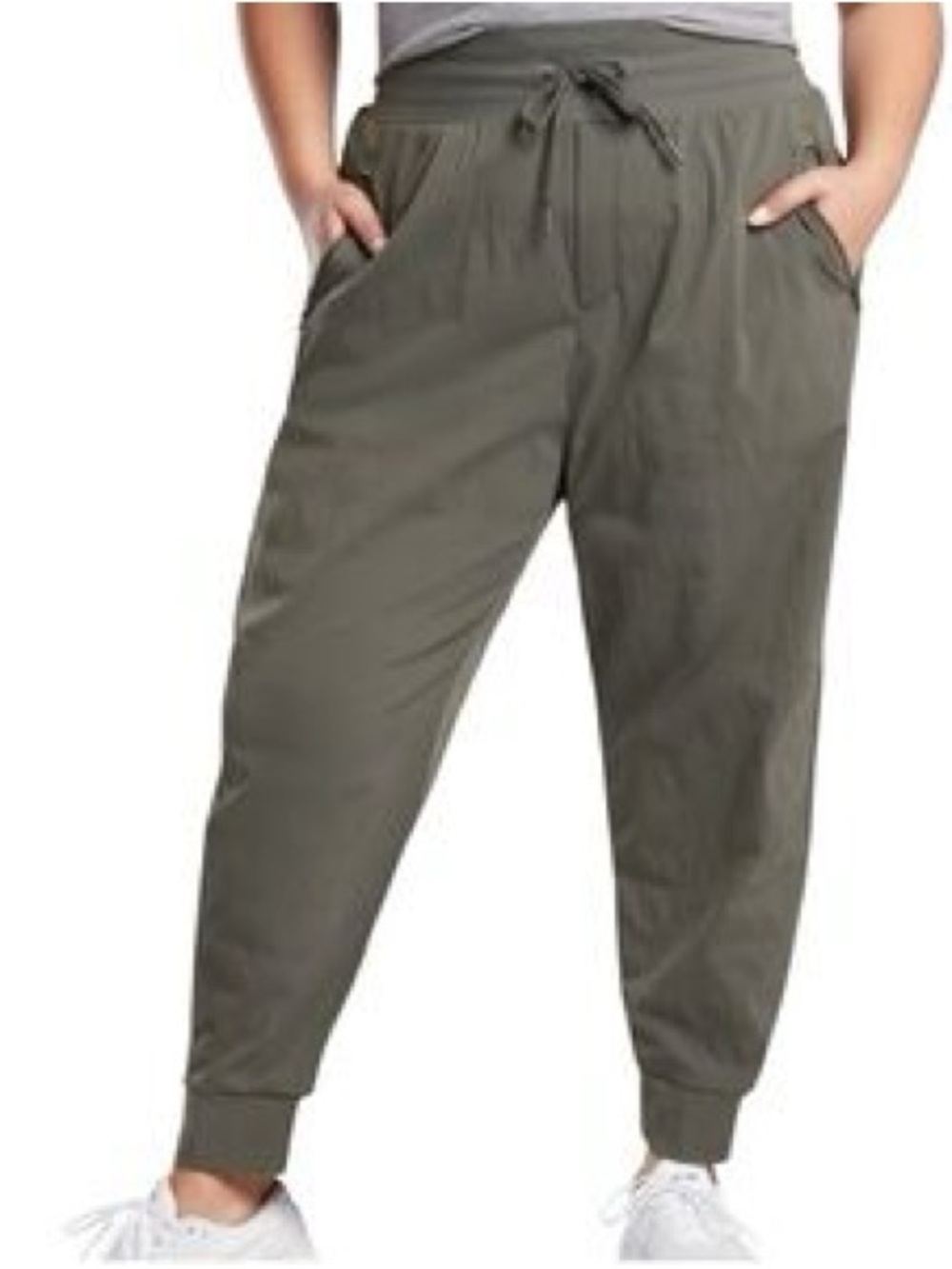 Athleta Olive Green Drawstring Jogger Pants, 18